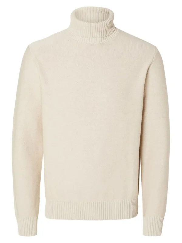 SELECTED HÖGHALSAD TRÖJA Beige Fashion
