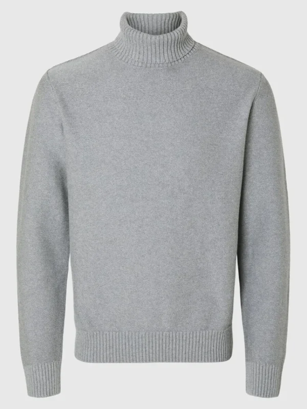 SELECTED HÖGHALSAD TRÖJA Grey Fashion