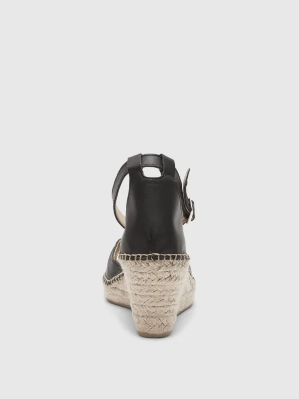 SELECTED HÖGKLACKADE LÄDER ESPADRILLES Black Online