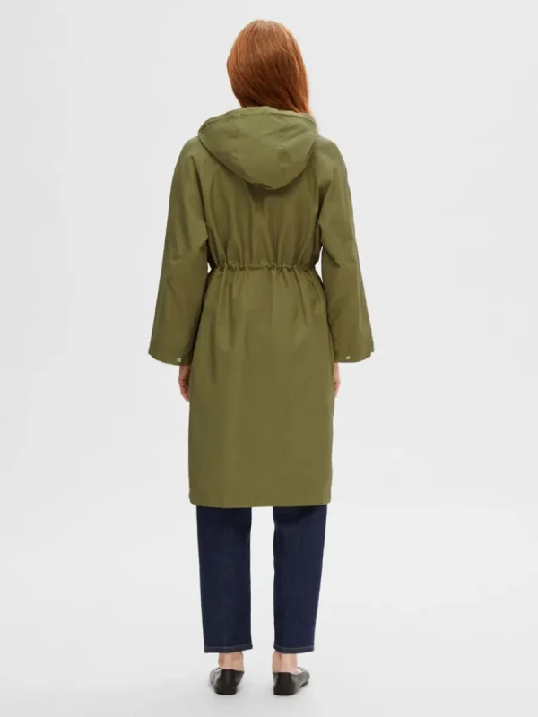 SELECTED HUVFÖRSEDD PARKAS Green Hot