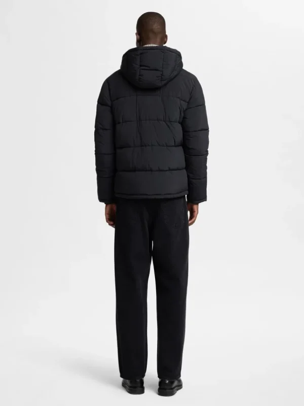 SELECTED HUVFÖRSEDD PUFFERJACKA Black Best Sale