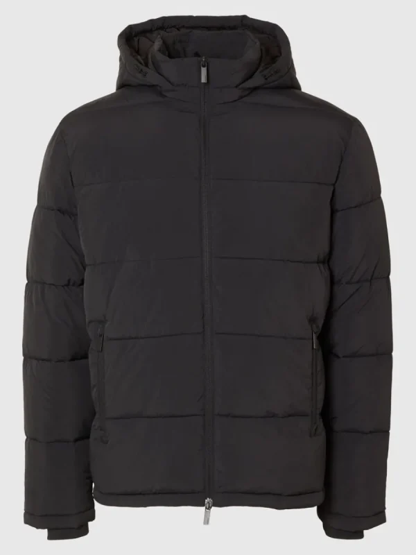 SELECTED HUVFÖRSEDD PUFFERJACKA Black Best Sale