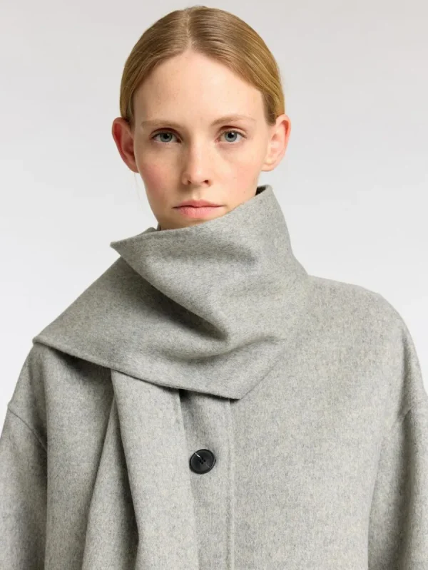 SELECTED INBYGGD HALSDUK JACKA Grey Store