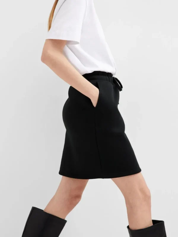 SELECTED JERSEY MINIKJOL Black Cheap