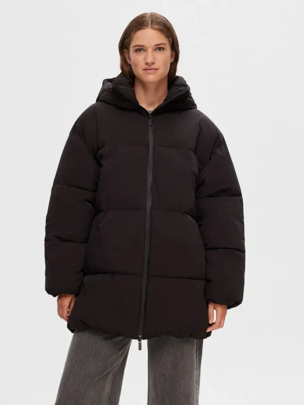 SELECTED JUSTERBAR PUFFERJACKA Black Fashion