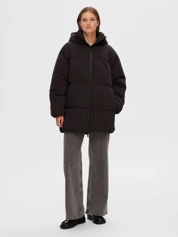SELECTED JUSTERBAR PUFFERJACKA Black Fashion