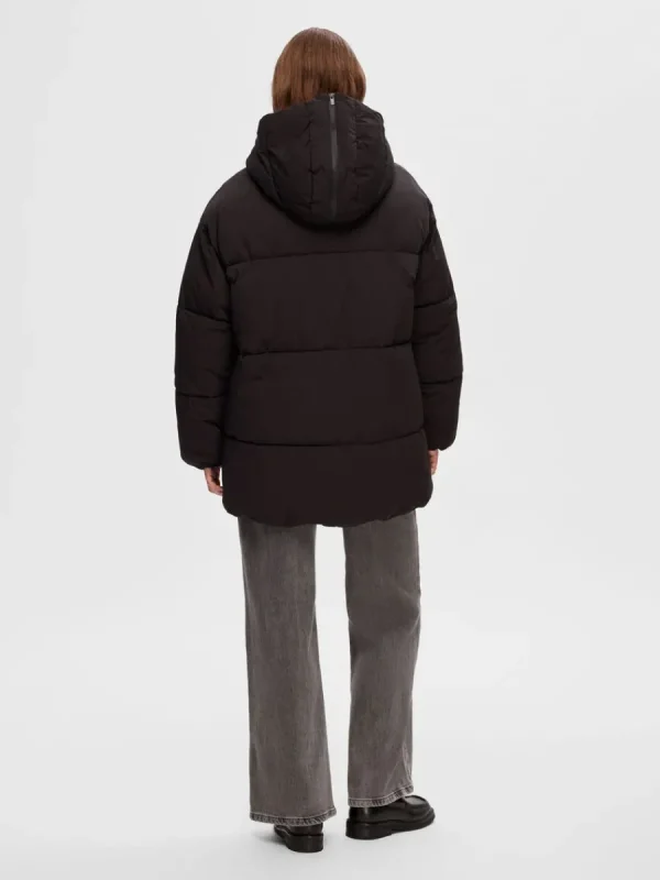 SELECTED JUSTERBAR PUFFERJACKA Black Fashion