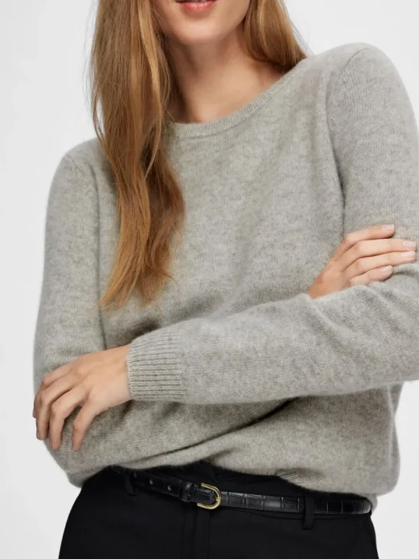 SELECTED 100% KASHMIR TRÖJA Grey Best Sale