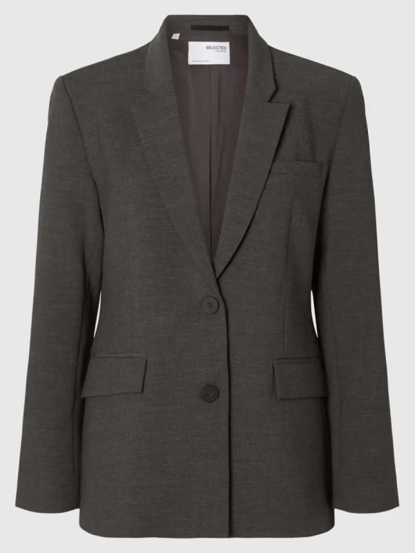 SELECTED KLASSISK PASSFORM KAVAJ Grey Shop