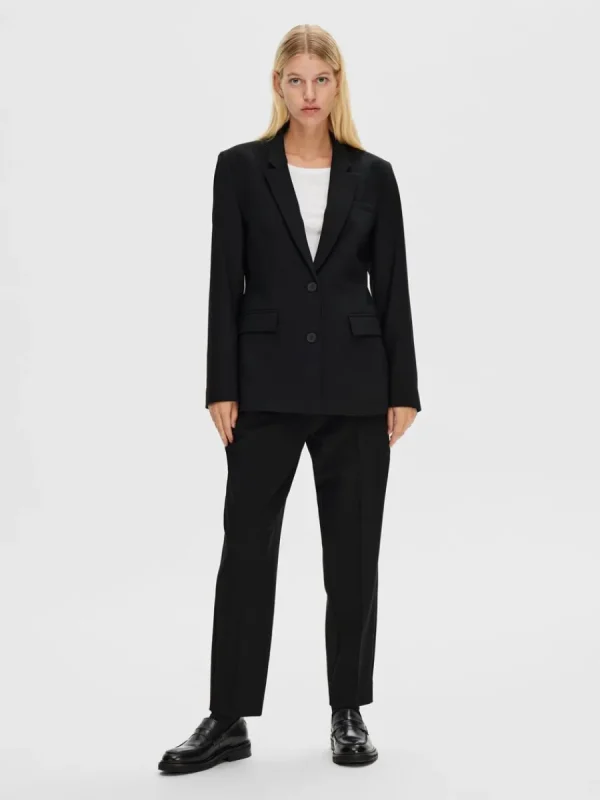 SELECTED KLASSISKA ENKELKNÄPPT KAVAJ Black Store