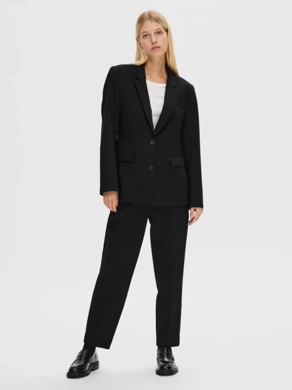 SELECTED KLASSISKA ENKELKNÄPPT KAVAJ Black Store