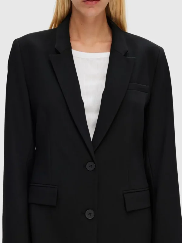SELECTED KLASSISKA ENKELKNÄPPT KAVAJ Black Store