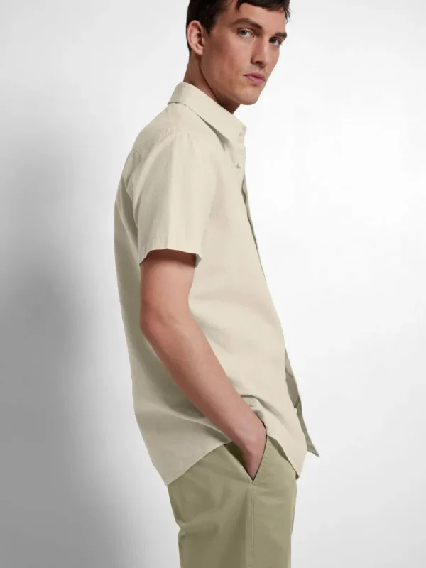 SELECTED KLASSISKA KORTÄRMAD SKJORTA Beige Outlet