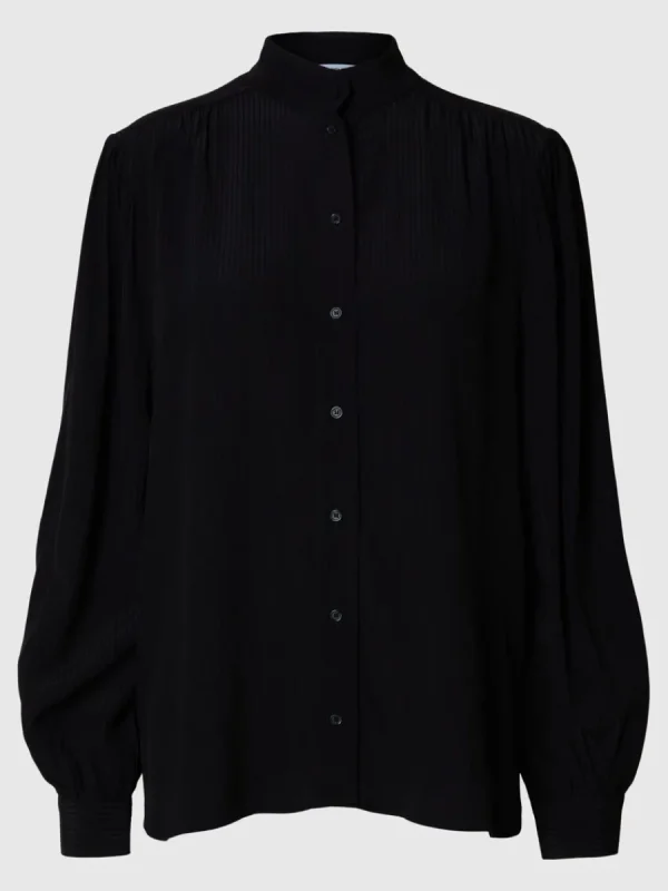 SELECTED KLASSISKA LÅNGÄRMAD SKJORTA Black Flash Sale