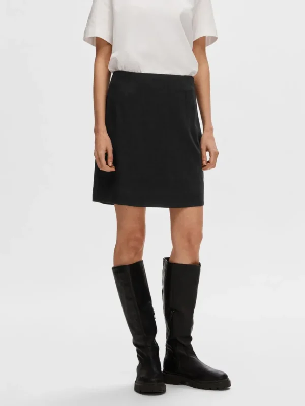 SELECTED KLASSISKA MINIKJOL Black Shop