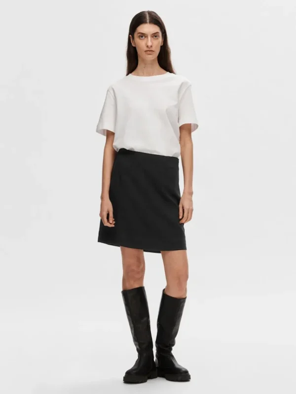 SELECTED KLASSISKA MINIKJOL Black Shop