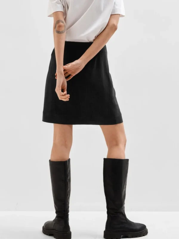SELECTED KLASSISKA MINIKJOL Black Shop
