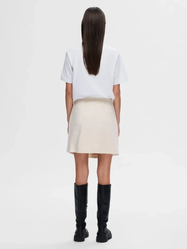 SELECTED KLASSISKA MINIKJOL Beige Online