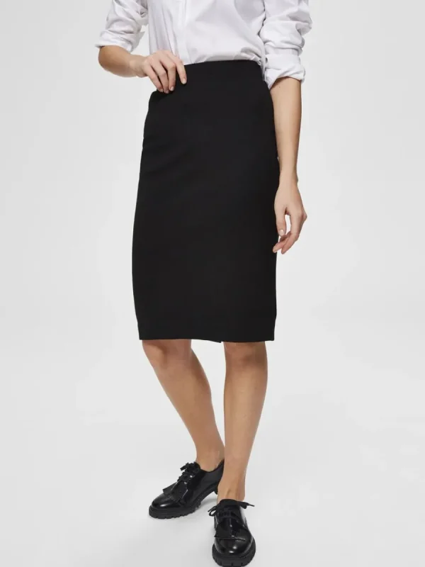 SELECTED KLASSISKA PENNKJOL Black Fashion