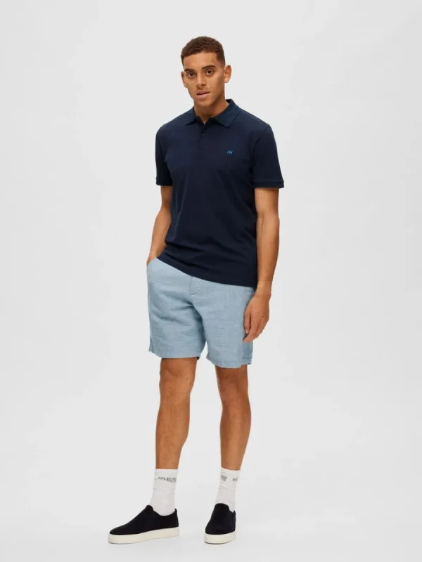 SELECTED KLASSISKA PIKÉTRÖJA Blue Flash Sale