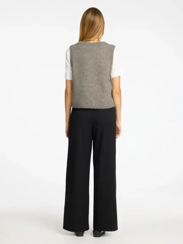 SELECTED KLASSISKA STICKAD VÄST Brown Best Sale