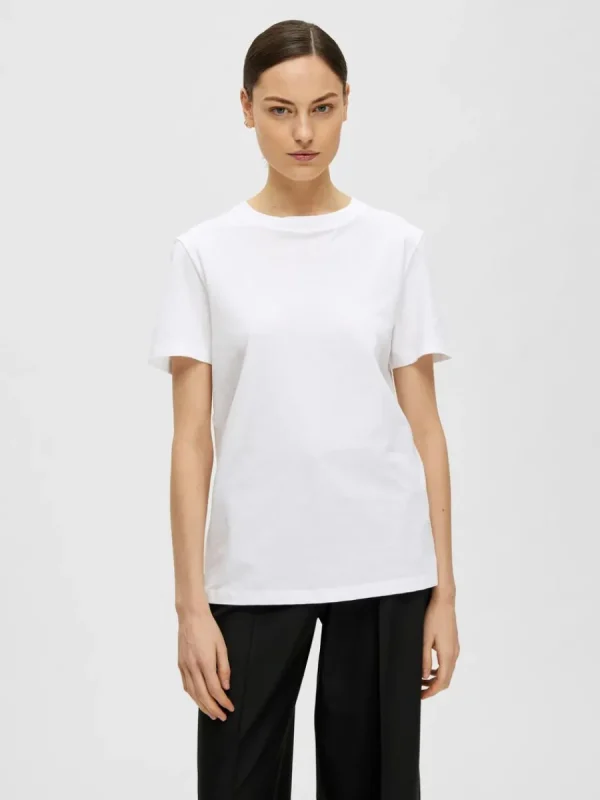SELECTED KLASSISKA T-SHIRT White Online
