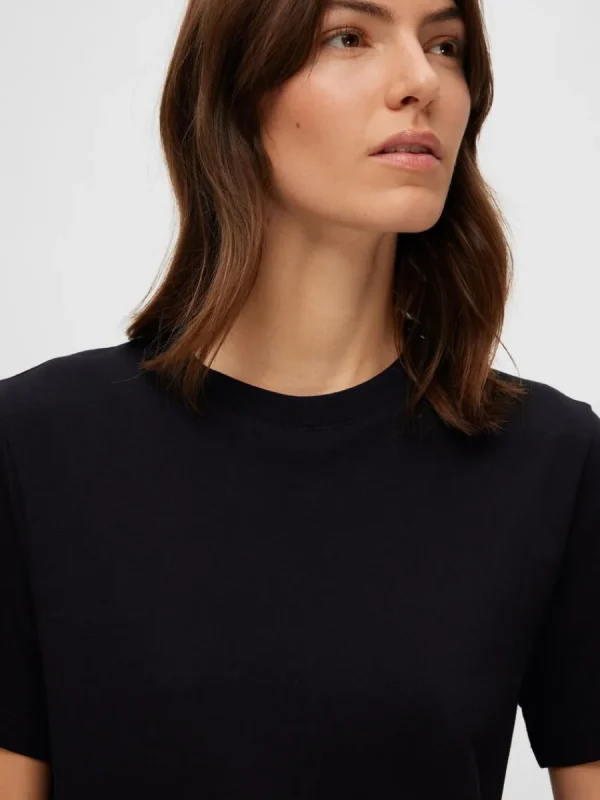 SELECTED KLASSISKA T-SHIRT Black Fashion