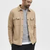 SELECTED KLASSISKA ÖVERSKJORTA Beige Flash Sale