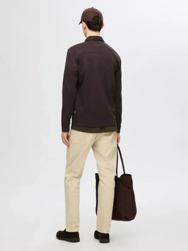 SELECTED KLASSISKA ÖVERSKJORTA Brown Outlet