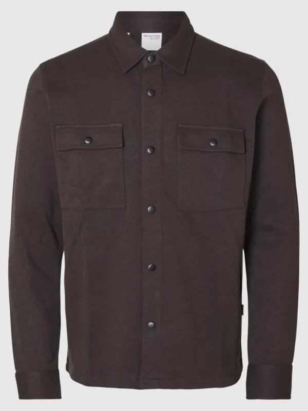 SELECTED KLASSISKA ÖVERSKJORTA Brown Outlet