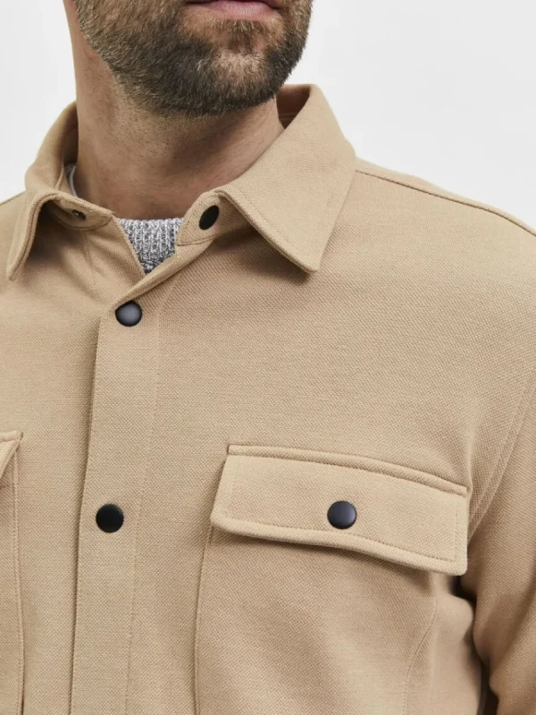 SELECTED KLASSISKA ÖVERSKJORTA Beige Flash Sale