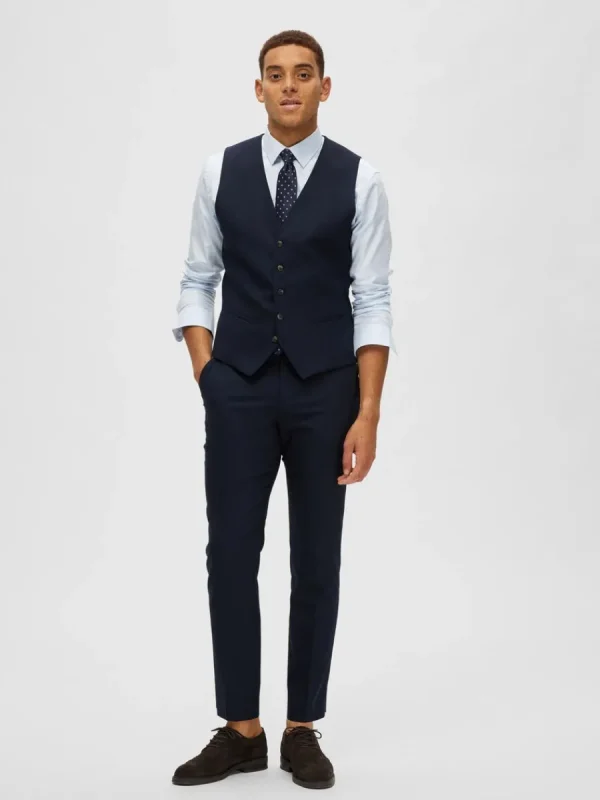 SELECTED KLASSISKA VÄST Blue Sale