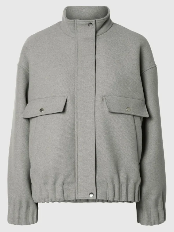 SELECTED KORT BOMBERJACKA Grey New