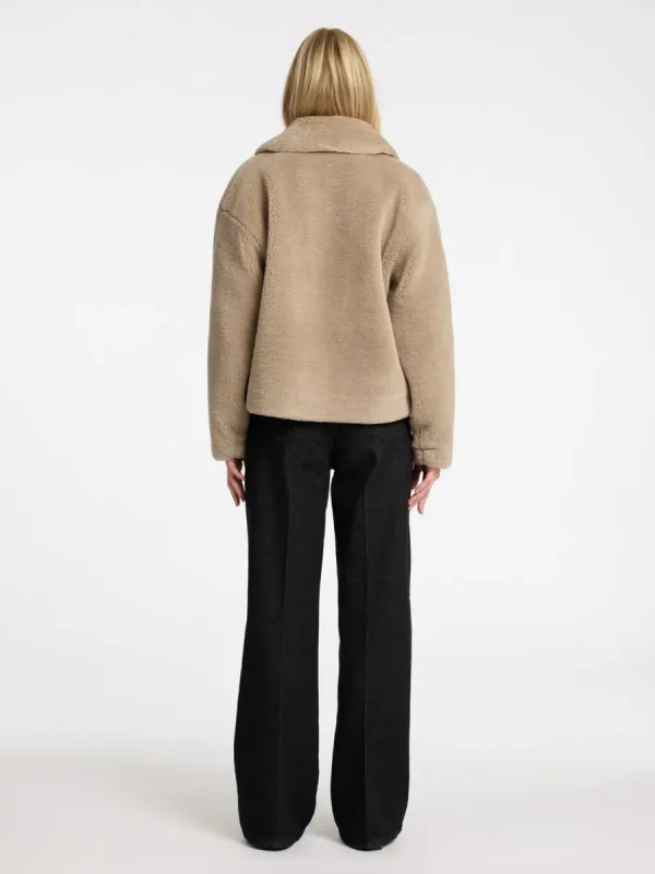 SELECTED KORT TEDDYJACKA Brown Clearance