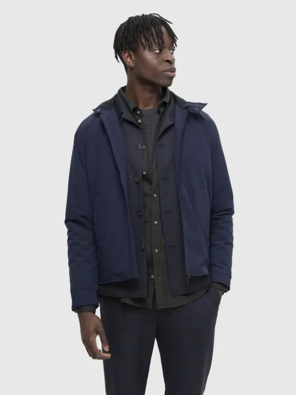 SELECTED KORT VADDERAD JACKA Blue Shop