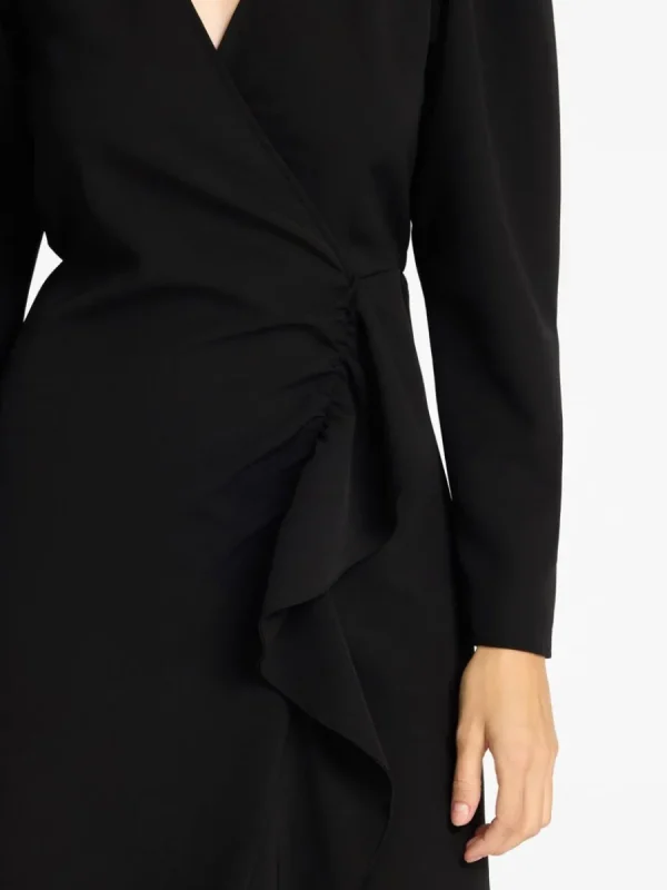 SELECTED KORT VOLANGPRYDD KLÄNNING Black Flash Sale