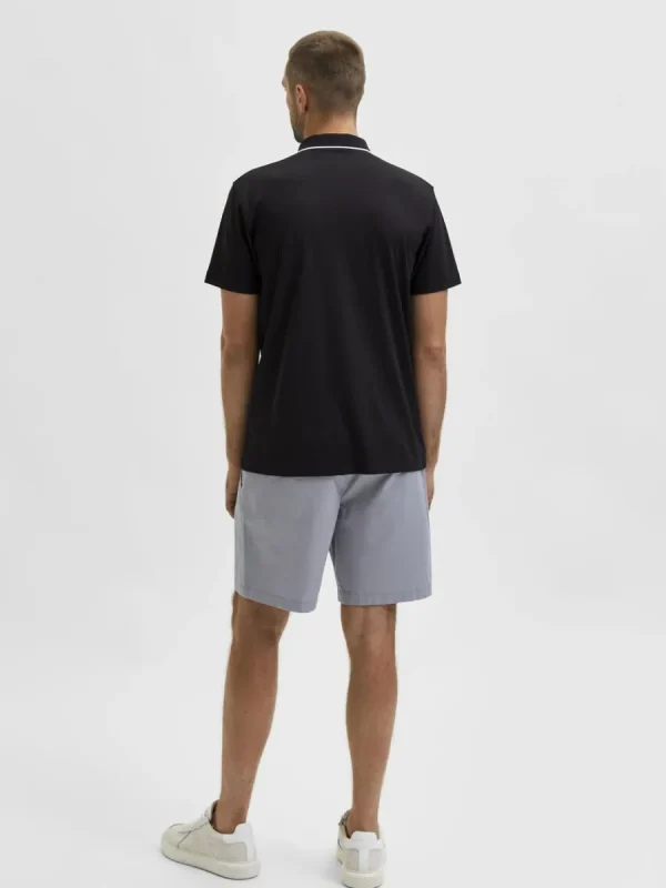 SELECTED KORTÄRMAD COOLMAX® PIKÉTRÖJA Black Online