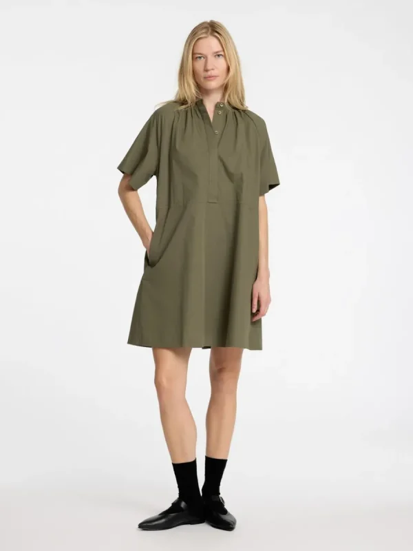 SELECTED KORTÄRMAD KORT KLÄNNING Green Fashion