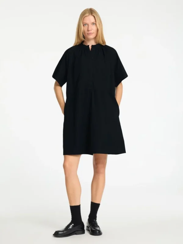 SELECTED KORTÄRMAD KORT KLÄNNING Black Clearance
