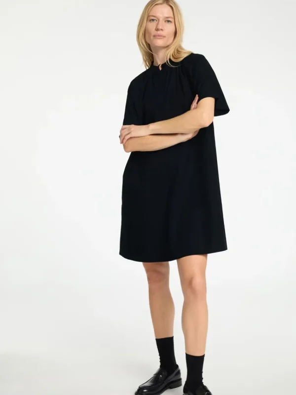 SELECTED KORTÄRMAD KORT KLÄNNING Black Clearance