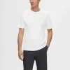 SELECTED KORTÄRMAD MED AVSLAPPNAD PASSFORM T-SHIRT White Flash Sale