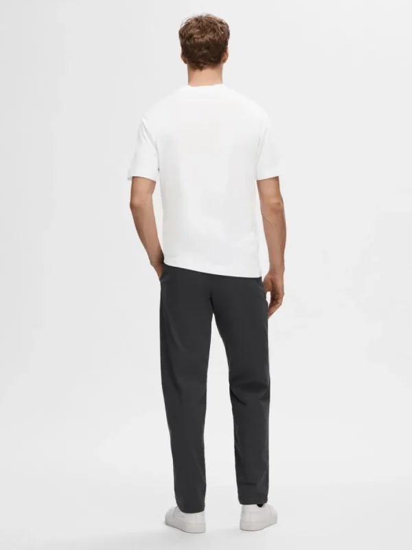 SELECTED KORTÄRMAD MED AVSLAPPNAD PASSFORM T-SHIRT White Flash Sale