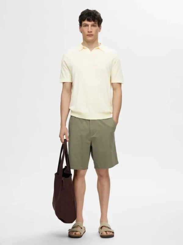 SELECTED KORTÄRMAD PIKÉTRÖJA White Clearance