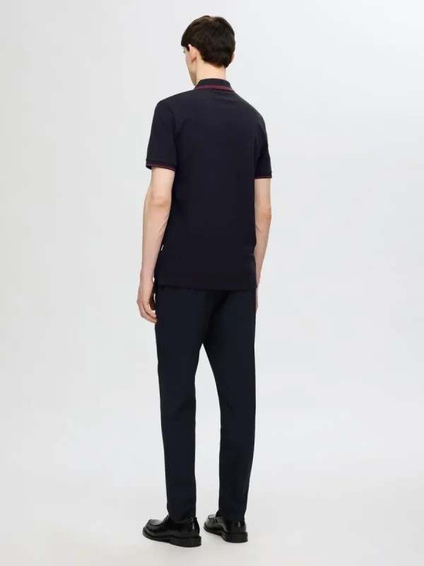SELECTED KORTÄRMAD PIKÉTRÖJA Black Online