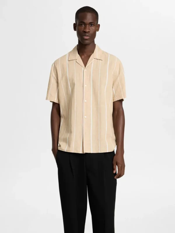 SELECTED KORTÄRMAD SKJORTA Beige Outlet