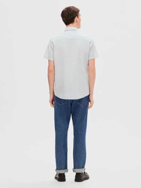 SELECTED KORTÄRMAD SKJORTA Blue Cheap
