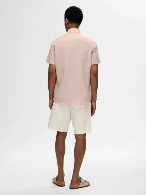 SELECTED KORTÄRMAD SKJORTA Pink Hot