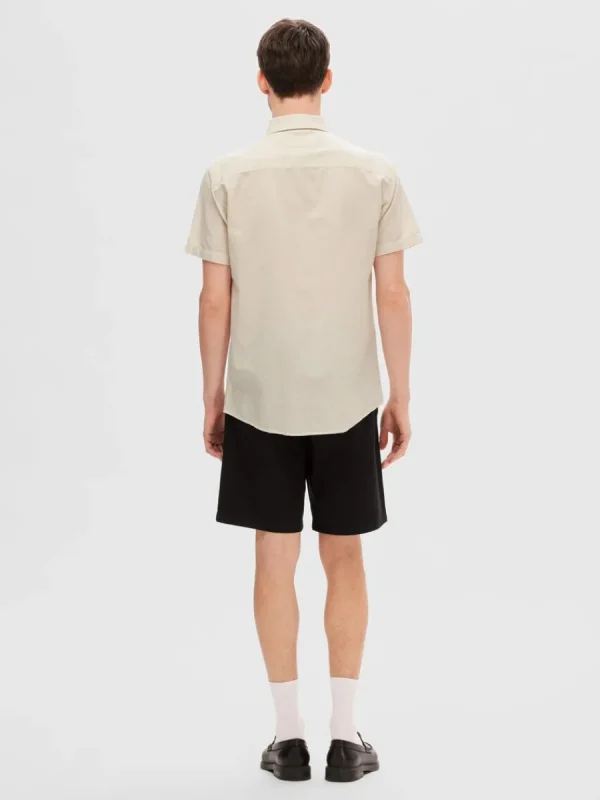 SELECTED KORTÄRMAD SKJORTA Beige Outlet