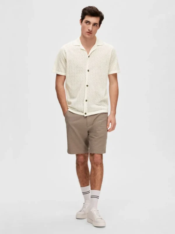 SELECTED KORTÄRMAD SKJORTA White New