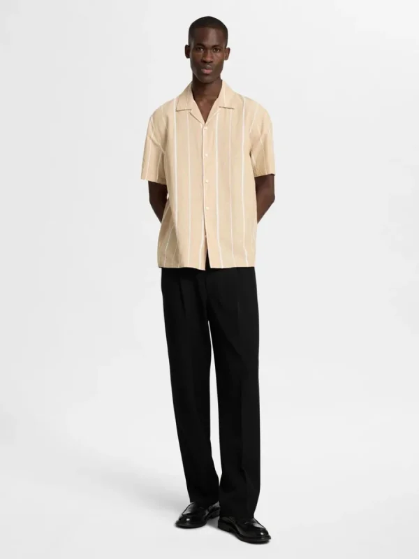 SELECTED KORTÄRMAD SKJORTA Beige Outlet